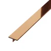 Ilcom Profil décoratif T en acier inoxydable pour couvrir jonction Cuivre poli - 20mm X 10mm X 2700mm- Profilé Carrelage