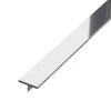 Ilcom Profil décoratif T en acier inoxydable pour couvrir jonction Argent poli - 20mm X 10mm X 2700mm- Profilé Carrelage