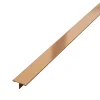 Ilcom Profilé Carrelage<Profil décoratif T en acier inoxydable pour couvrir jonction Cuivre satiné - 20mm X 10mm X 2440mm
