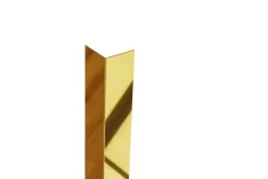 Ilcom Profilé décoratif L Angle extérieur en acier inoxydable 30 mm x 30 mm x 2700 mm - or poli- Profilé Carrelage