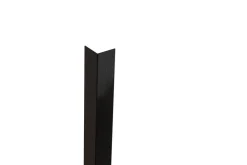 Ilcom Profilé décoratif L Angle extérieur en acier inoxydable 30 mm x 30 mm x 2700 mm - noir satiné- Profilé Carrelage