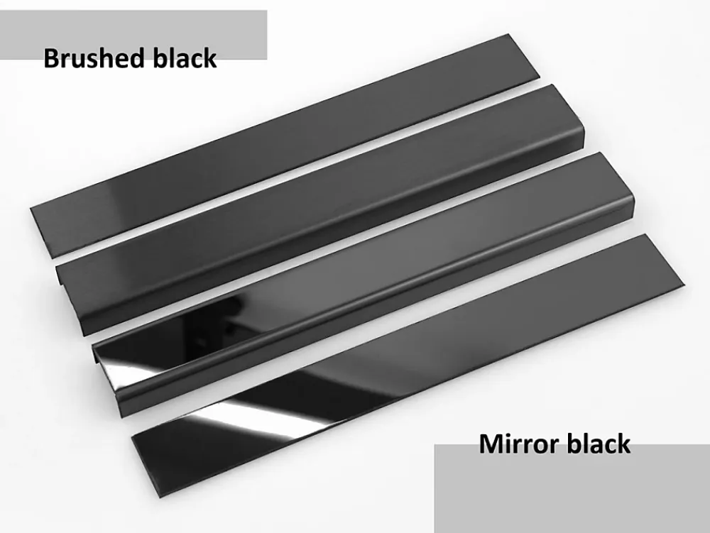 Ilcom Profilé décoratif L Angle extérieur en acier inoxydable 30 mm x 30 mm x 2700 mm - noir satiné- Profilé Carrelage