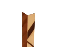 Ilcom Profilé décoratif L Angle extérieur en acier inoxydable 30 mm x 30 mm x 2700 mm - argent poli- Profilé Carrelage