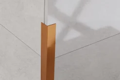 Ilcom Profilé Carrelage<Profilé décoratif L Angle extérieur en acier inoxydable 30 mm x 30 mm x 2700 mm - cuivre satiné