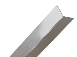 Ilcom Profilé décoratif L Angle extérieur en acier inoxydable 30 mm x 30 mm x 2700 mm - argent satiné- Profilé Carrelage