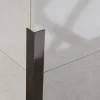 Ilcom Profilé décoratif L Angle extérieur en acier inoxydable 20 mm x 20 mm x 2700 mm - gunmetal- Profilé Carrelage