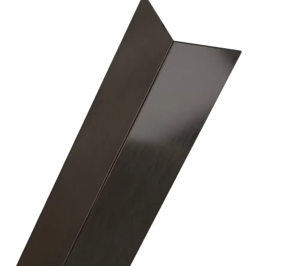 Ilcom Profilé décoratif L Angle extérieur en acier inoxydable 20 mm x 20 mm x 2700 mm - gunmetal- Profilé Carrelage