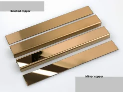 Ilcom Profilé Carrelage<Profilé décoratif Li Angle intérieur en acier inoxydable 30 mm x 30 mm x 2700 mm - cuivre satiné