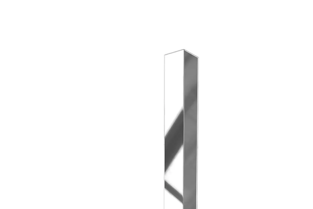 Ilcom Profilé Carrelage<Profilé décoratif Li Angle intérieur en acier inoxydable 30 mm x 30 mm x 2700 mm - argent poli