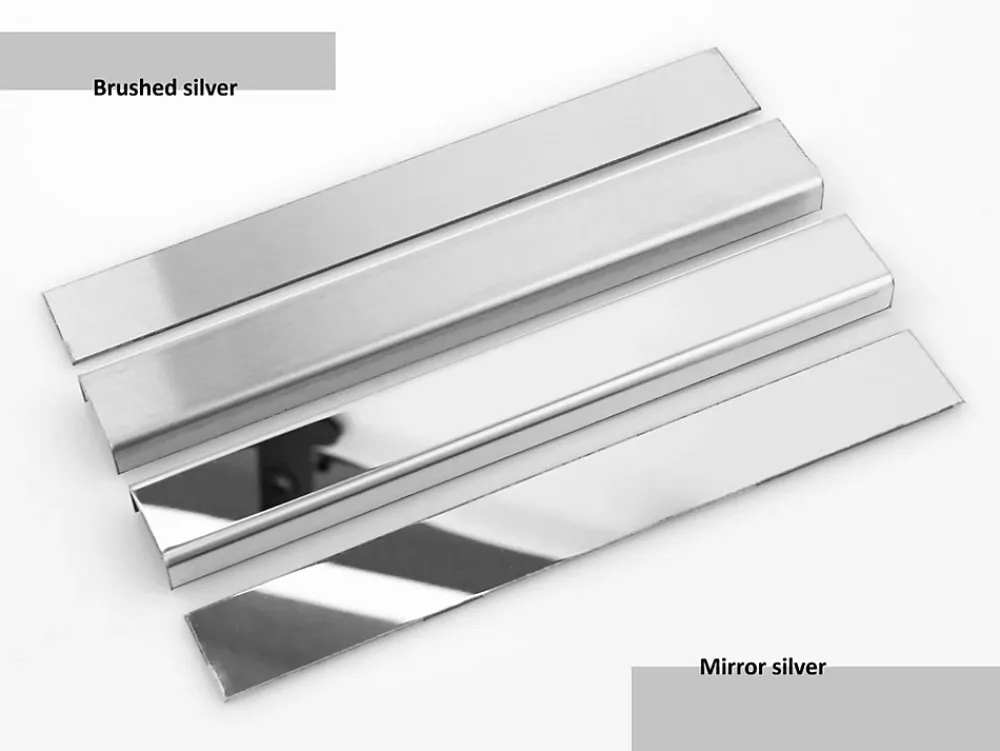 Ilcom Profilé Carrelage<Profilé décoratif Li Angle intérieur en acier inoxydable 30 mm x 30 mm x 2700 mm - argent satiné