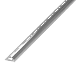 Diall Profilé Carrelage<Profilé de carrelage intérieur rond aluminium effet chromé poli L.2,5m x l.2,9cm x ep.12,5mm