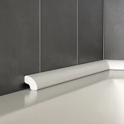 Diall Profilé de carrelage intérieur PVC auto-adhésif arrondi blanc L.250 x l. 1.7 x Ep. 0,7 cm- Profilé Carrelage