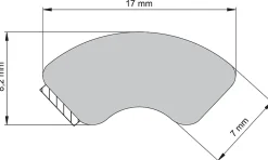 Diall Profilé de carrelage intérieur PVC auto-adhésif arrondi blanc L.250 x l. 1.7 x Ep. 0,7 cm- Profilé Carrelage