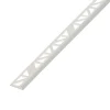 Diall Profilé de carrelage intérieur droit PVC blanc lisse L.2,5m x l.2,28cm x ep.8mm- Profilé Carrelage