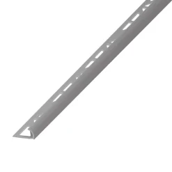 Diall Profilé Carrelage<Profilé de carrelage intérieur rond PVC gris lisse L.2,5m x l.2,65cm x ep.6mm