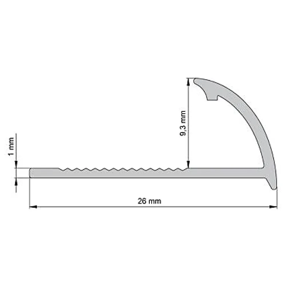 Diall Profilé Carrelage<Profilé de carrelage intérieur rond PVC blanc lisse L.2,5m x l.2,7 cm x ep.9mm