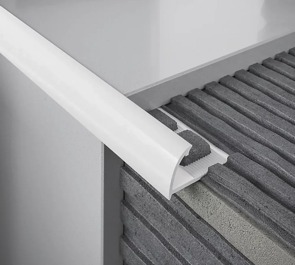 Diall Profilé Carrelage<Profilé de carrelage intérieur rond PVC blanc lisse L.2,5m x l.2,7 cm x ep.9mm