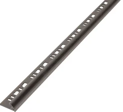 Diall Profilé de carrelage intérieur rond aluminium champagne brossé texturé L.2,5m x l.2,6cm x ep.9mm- Profilé Carrelage