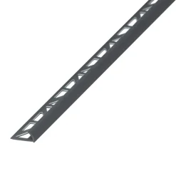 Diall Profilé Carrelage<Profilé de carrelage intérieur 1/4 rond PVC anthracite L.2,5m x l.2,7 cm x ep.9mm