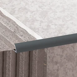 Diall Profilé Carrelage<Profilé de carrelage intérieur 1/4 rond PVC anthracite L.2,5m x l.2,7 cm x ep.9mm