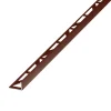 Diall Profilé Carrelage<Profilé de carrelage intérieur angle droit alu 22 mm x 2.5 m effet cuivre foncé