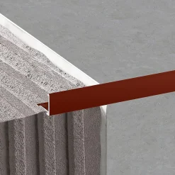 Diall Profilé Carrelage<Profilé de carrelage intérieur angle droit alu 22 mm x 2.5 m effet cuivre foncé