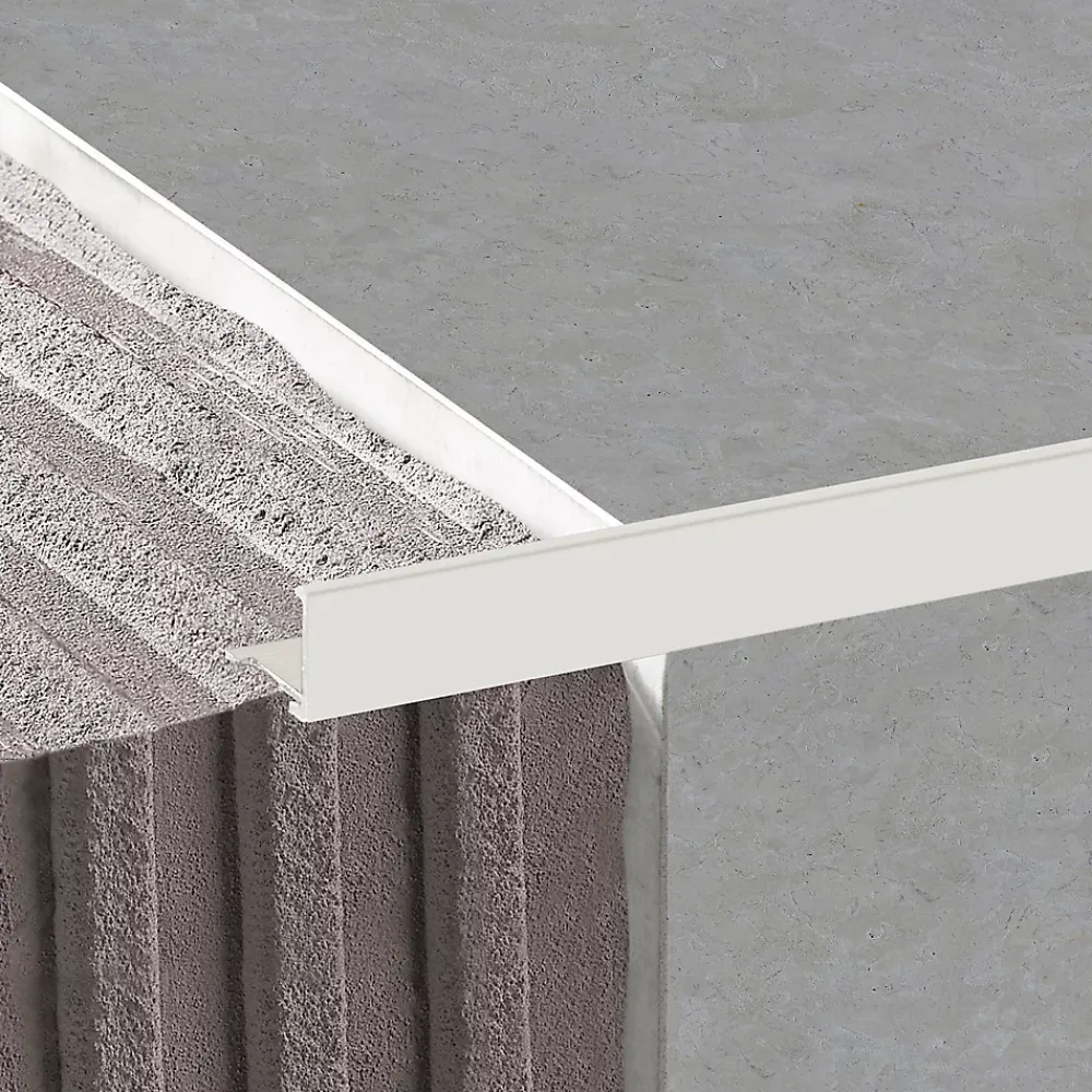 Diall Profilé Carrelage<Profilé de carrelage intérieur angle droit alu 22 mm x 2.5 m gris taupé 21g