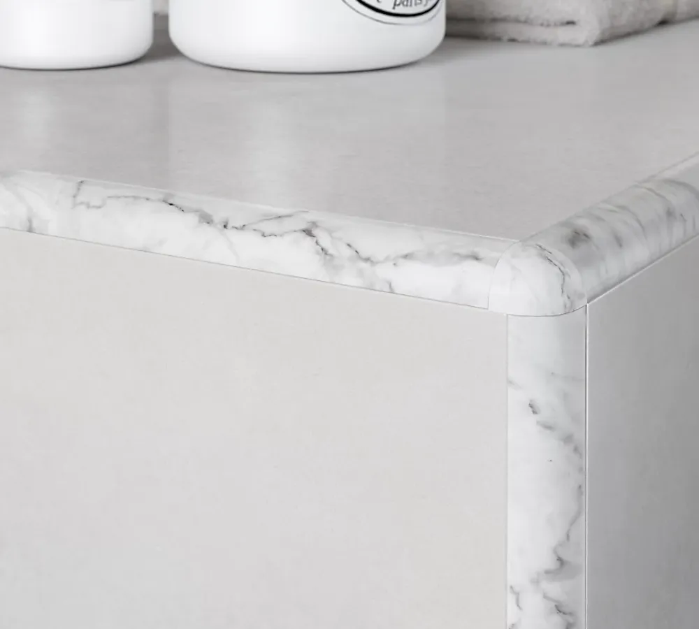Diall Profilé Carrelage<Profilé de carrelage intérieur rond PVC blanc marbré lisse L.2,5m x l.2,7 cm x ep.9mm