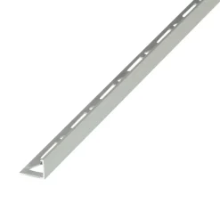 Diall Profilé de carrelage intérieur droit aluminium argent anodisé mat L.2,5m x l.2,2cm x ep.12,5mm- Profilé Carrelage