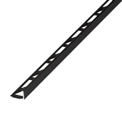 Diall Profilé Carrelage<Profilé de carrelage intérieur angle droit alu 8 mm x 2.5 m noir