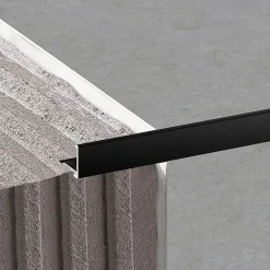 Diall Profilé Carrelage<Profilé de carrelage intérieur angle droit alu 8 mm x 2.5 m noir