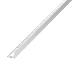 Diall Profilé de carrelage intérieur droit aluminium brut chromé lisse L.2,5m x l.22cm x ep.12,5mm- Profilé Carrelage