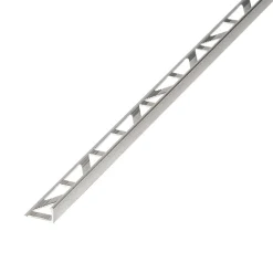 Diall Profilé Carrelage<Profilé de carrelage intérieur droit aluminium effet chromé poli L.2,5m x l.2,2cm x ep.8mm