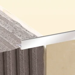 Diall Profilé Carrelage<Profilé de carrelage intérieur droit aluminium effet chromé poli L.2,5m x l.2,2cm x ep.8mm
