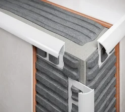 Diall Profilé de carrelage intérieur rond PVC blanc lisse L.1,83m x l. 26,5cm x ep.6 mm- Profilé Carrelage