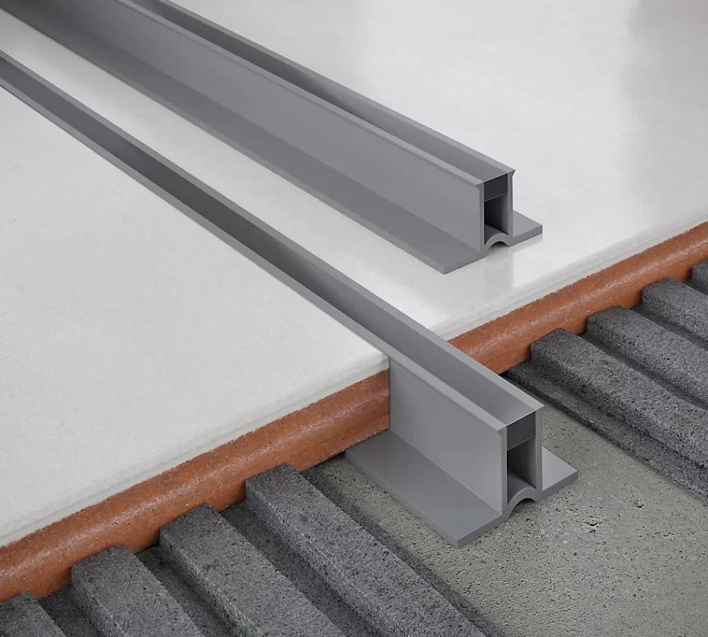 Diall Profilé Carrelage<Profilé de dilatation intérieur droit PVC gris lisse 23mmx250cm