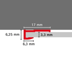 Schulte Profilé de finition + 1 profilé d'angle intérieur H.210 x l.1,7 cm, aluminium, or mat, decodesign vendu par 2- Panneau Mural De Salle De Bains