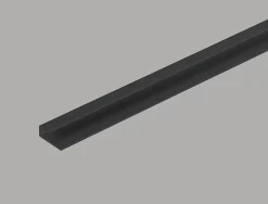 Profilé de finition alu noir pour dalles PVC Dumawall L. 260 x l.7 x H. 2 cm Ép 5 mm- Dalle Murale Pvc|Lambris Mural