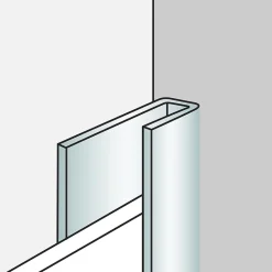 Profilé de finition alu noir pour dalles PVC Dumawall L. 260 x l.7 x H. 2 cm Ép 5 mm- Dalle Murale Pvc|Lambris Mural