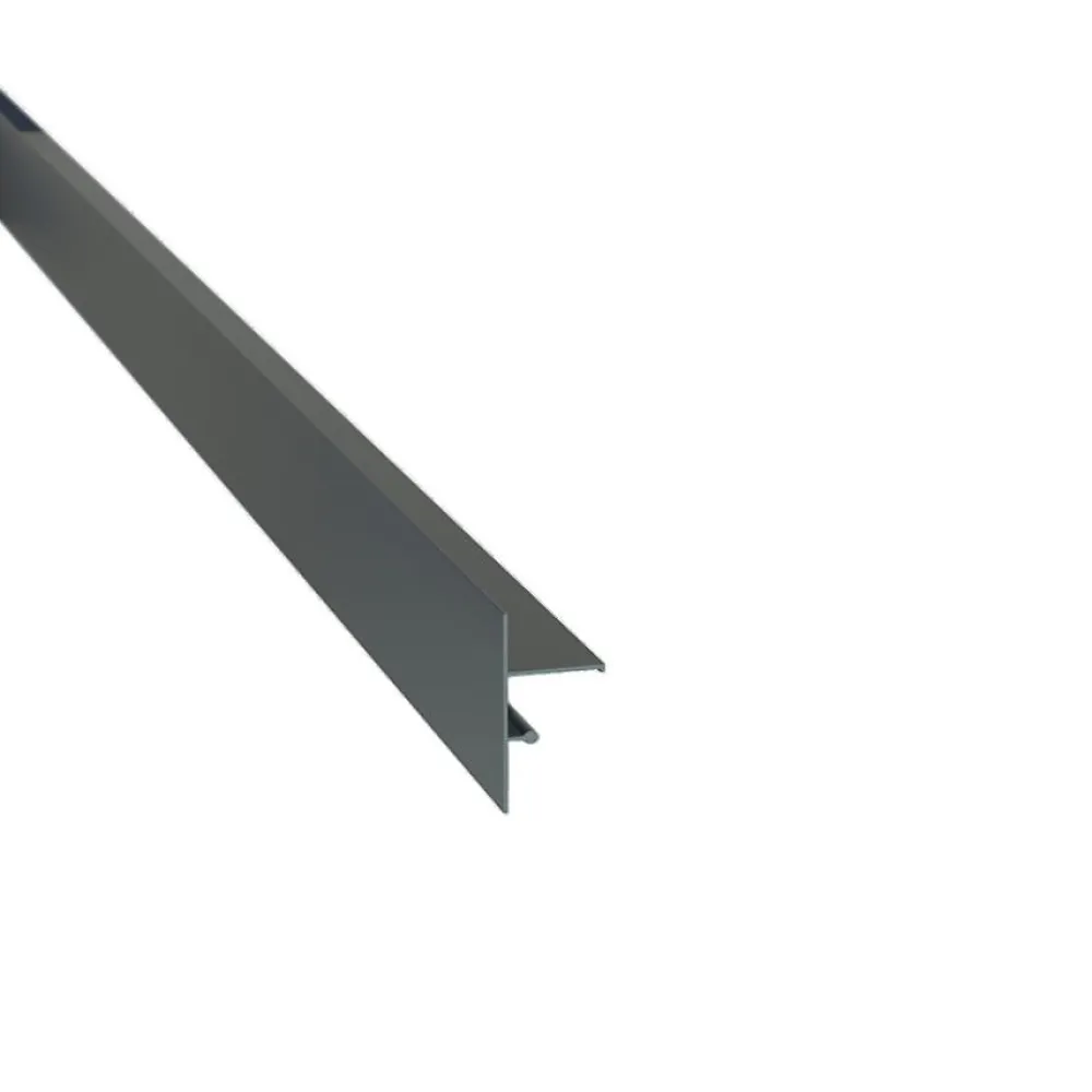 Jouplast Profilé de finition clipsable pour terrasse sur plots - - Gris anthracite - 140- Outils Parquet Et Sol Stratifié