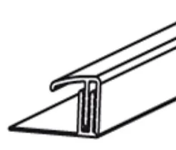 Profilé de finition d'extrémité Grosfillex L.2,60m carbone- Lambris Mural
