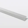 GoodHome Profilé de finition en U en aluminium pour sol , décor métal mat 15,5 x 930 mm- Profilé De Rénovation Pour Sol