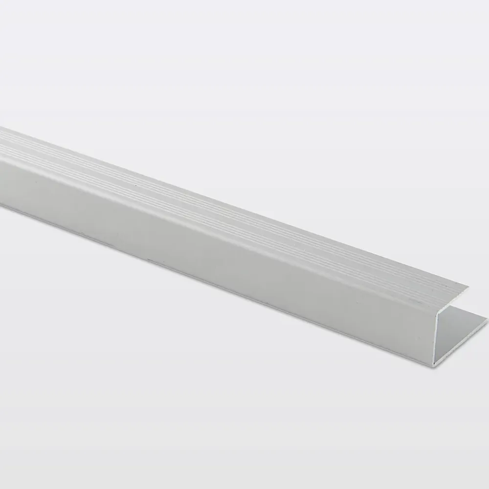 GoodHome Profilé De Rénovation Pour Sol<Profilé de finition en U en aluminium pour sol , décor métal mat 15,5 x 1 800 mm