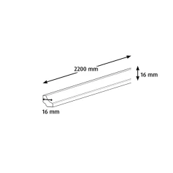 GoodHome Profilé de finition pour sol MDF Good Home 220 x 1,6 cm décor 125- Moulure|Plinthe Pour Parquet Et Stratifié
