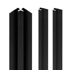 Schulte Panneau Mural De Salle De Bains<Profilé de fintion + 1 profilé d'angle intérieur H.255 x l.2,3 cm, aluminium, noir mat, Deco Design vendu par 2