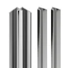 Schulte Panneau Mural De Salle De Bains<Profilé de fintion + 1 profilé d'angle intérieur H.255 x l.2,3 cm, aluminium, chrome, Deco Design vendu par 2