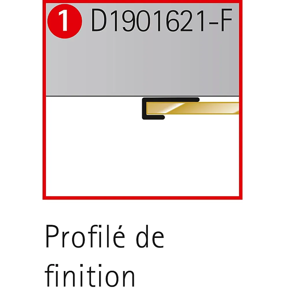 Schulte Panneau Mural De Salle De Bains<Profilé de fintion pour panneaux muraux DécoDesign, alu argenté