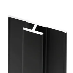 Schulte Profilé de jonction H.255 x 3,3 cm, aluminium, noir mat, Deco Design- Panneau Mural De Salle De Bains