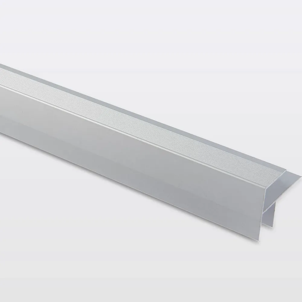 GoodHome Profilé de rénovation de marche en aluminium décor métal mat 16 x 25 x 900 mm.- Profilé De Rénovation De Marche