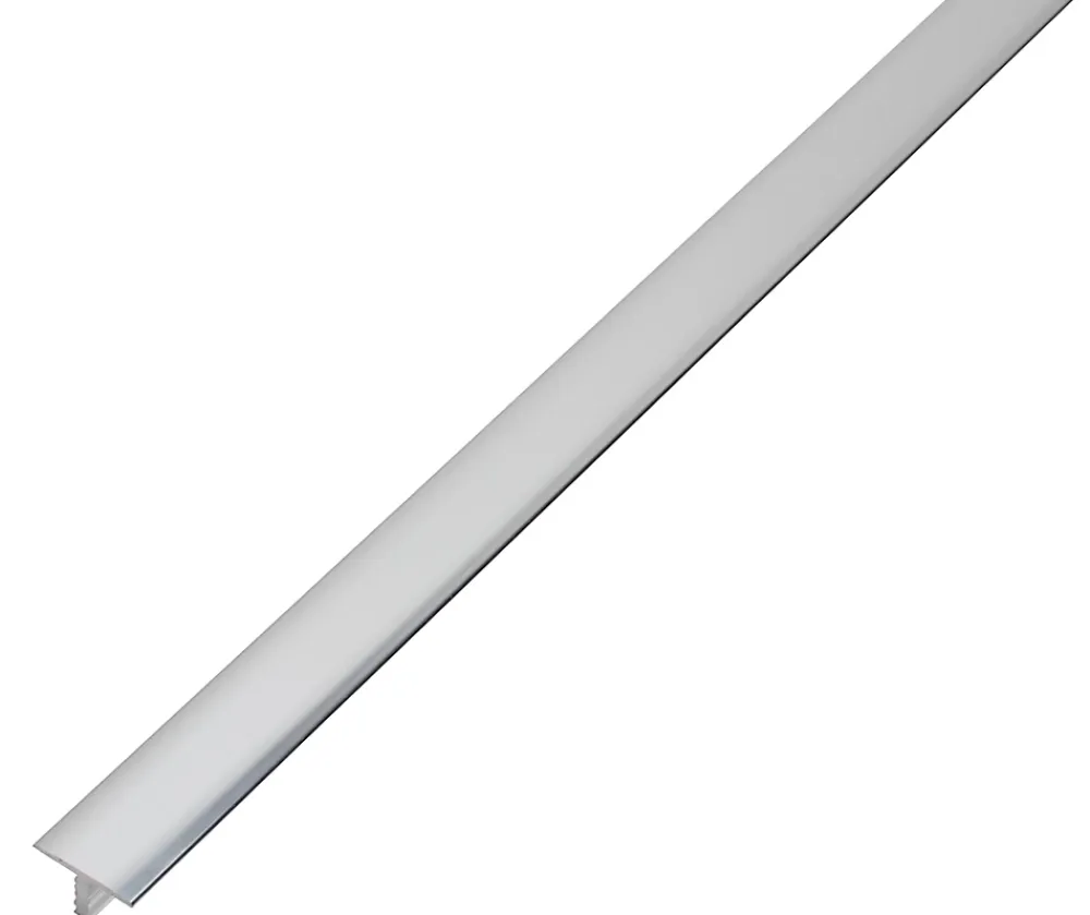 Diall Profilé Carrelage<Profilé de transition intérieur droit aluminium effet chromé poli L.2,5m x l.1,4cm x ep.11mm